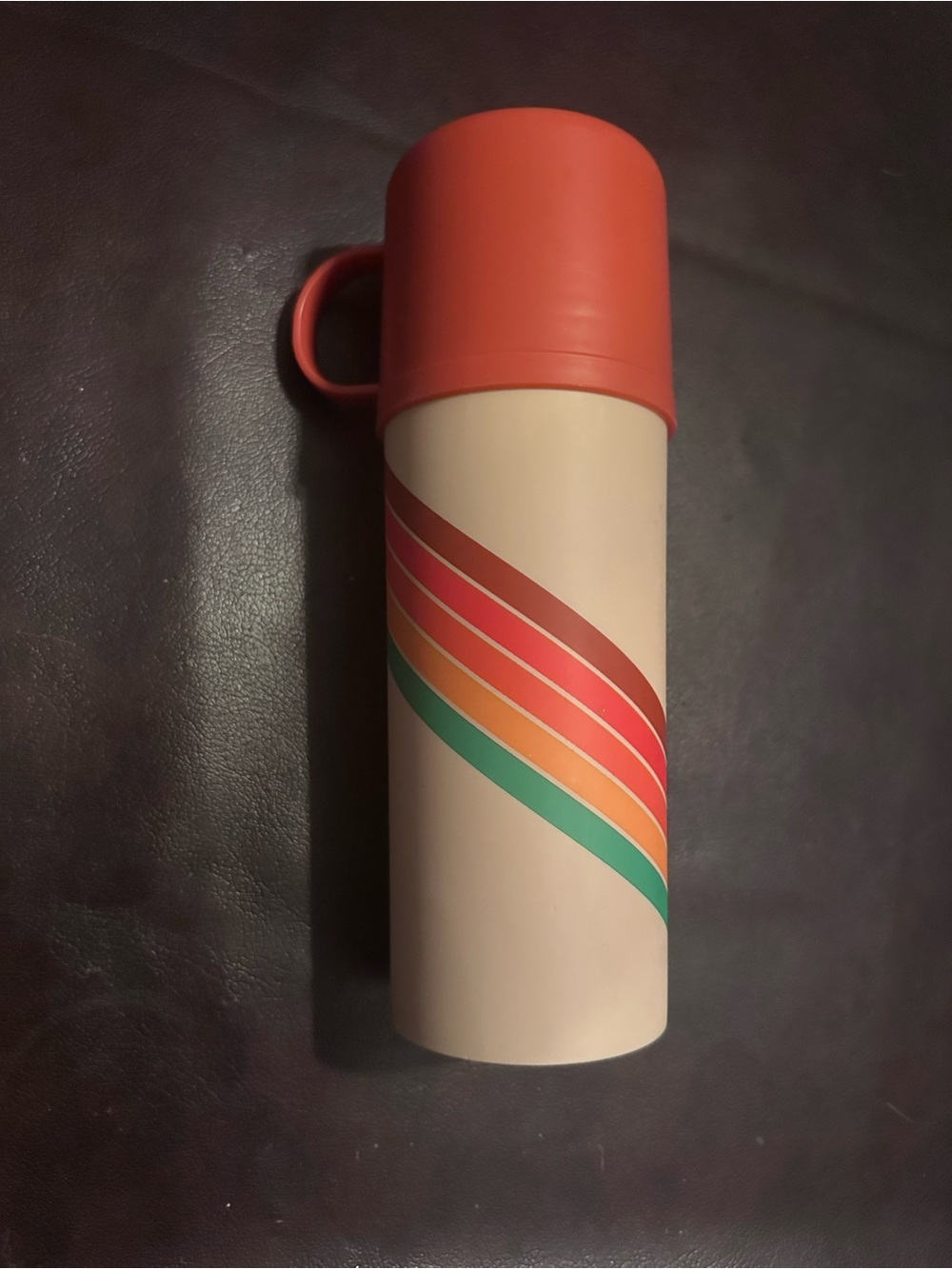 Vintage rainbow thermos